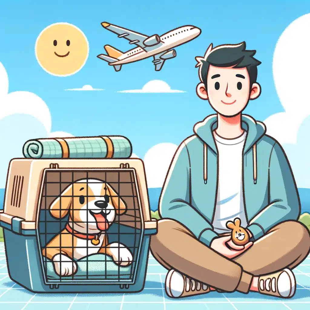 acclimating a pet to a travel crate