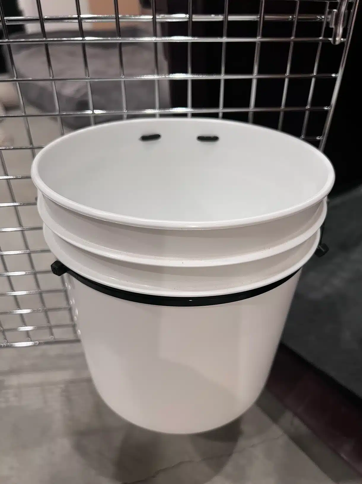 DIY 1 gallon water bucket for dog travel crate